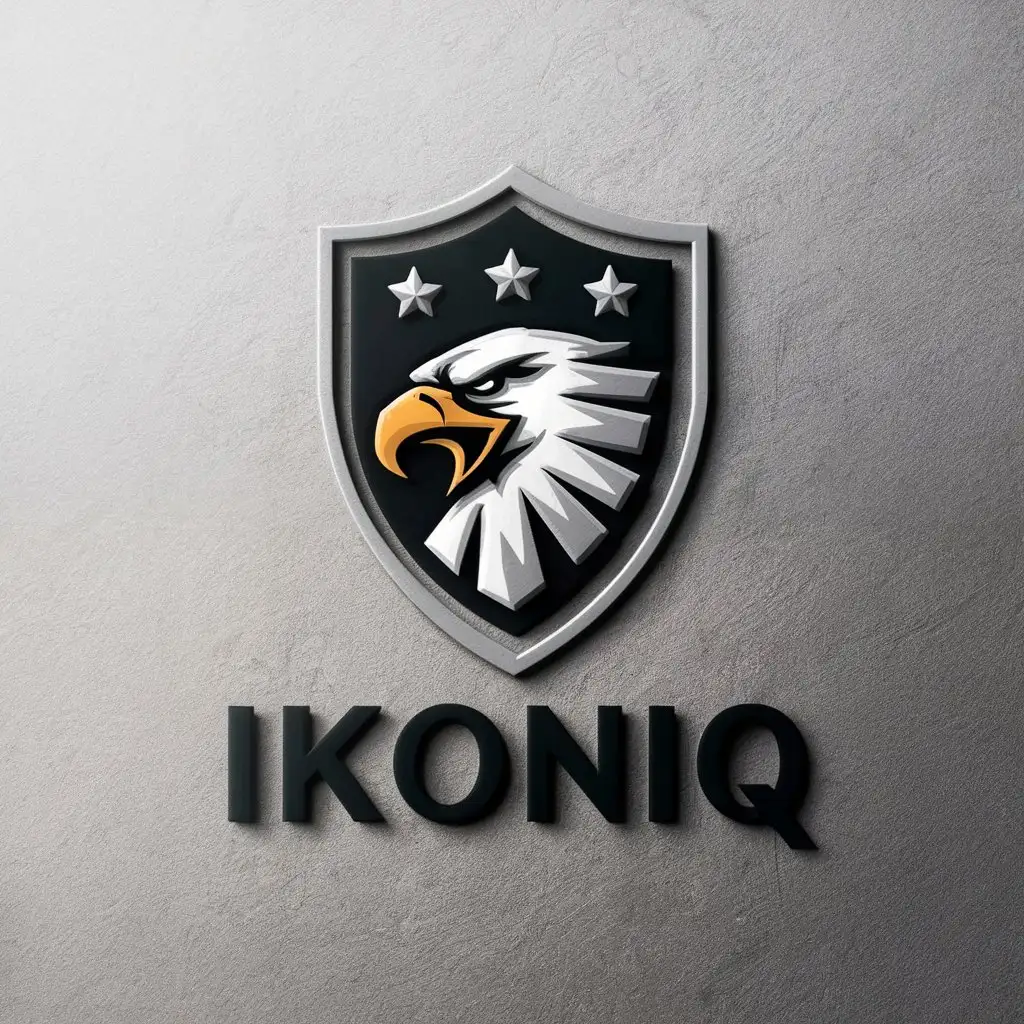 LOGO Design For IKONIQ Shield with White Eagle Head and Stars