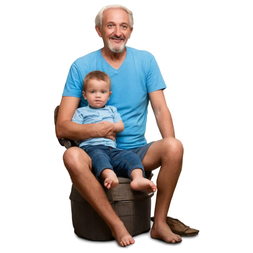 Heartwarming-PNG-of-a-Grandfather-with-Grandson-and-Wife-Cherishing-Family-Moments