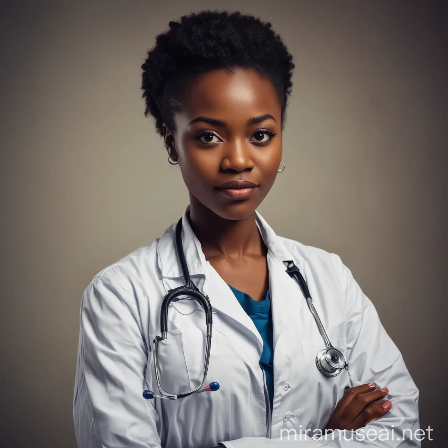 African American Female Doctor in Medical Clinic