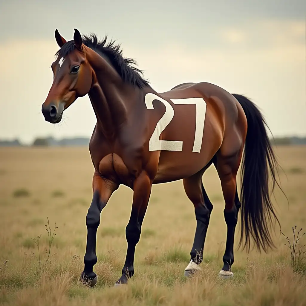 Horse-with-Number-27-Visible-in-Multiple-Forms