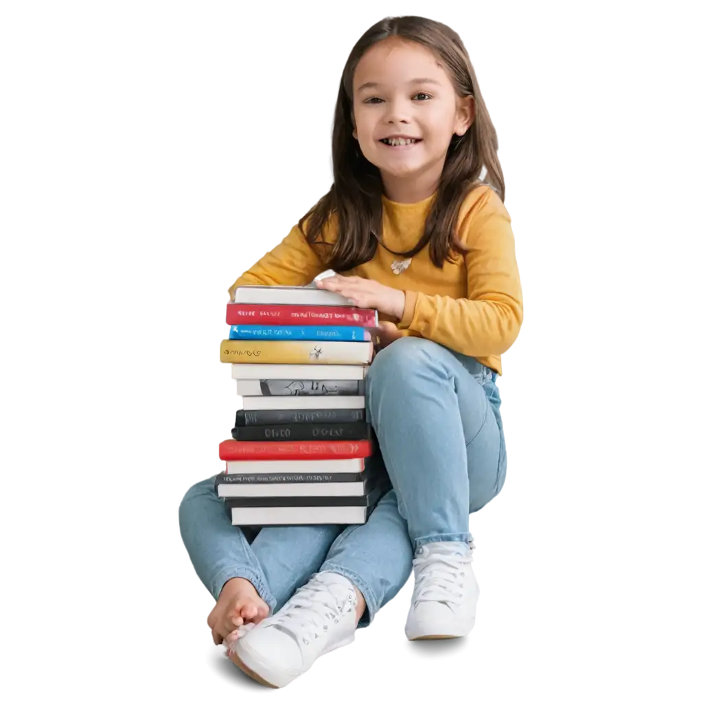 Child-Surrounded-by-Many-Books-PNG-Image-for-Creative-and-Educational-Projects