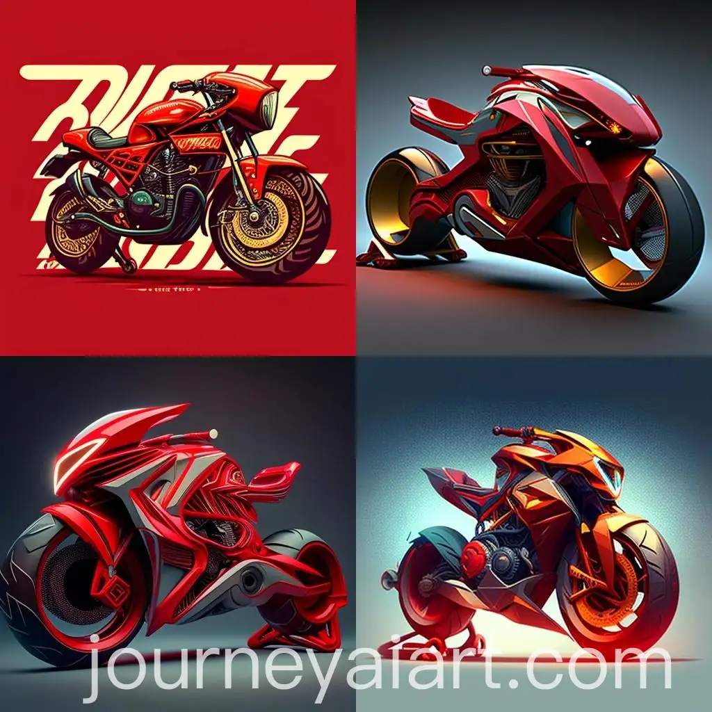 Sporty-Red-Hero-Glamour-Bike-in-Urban-Setting