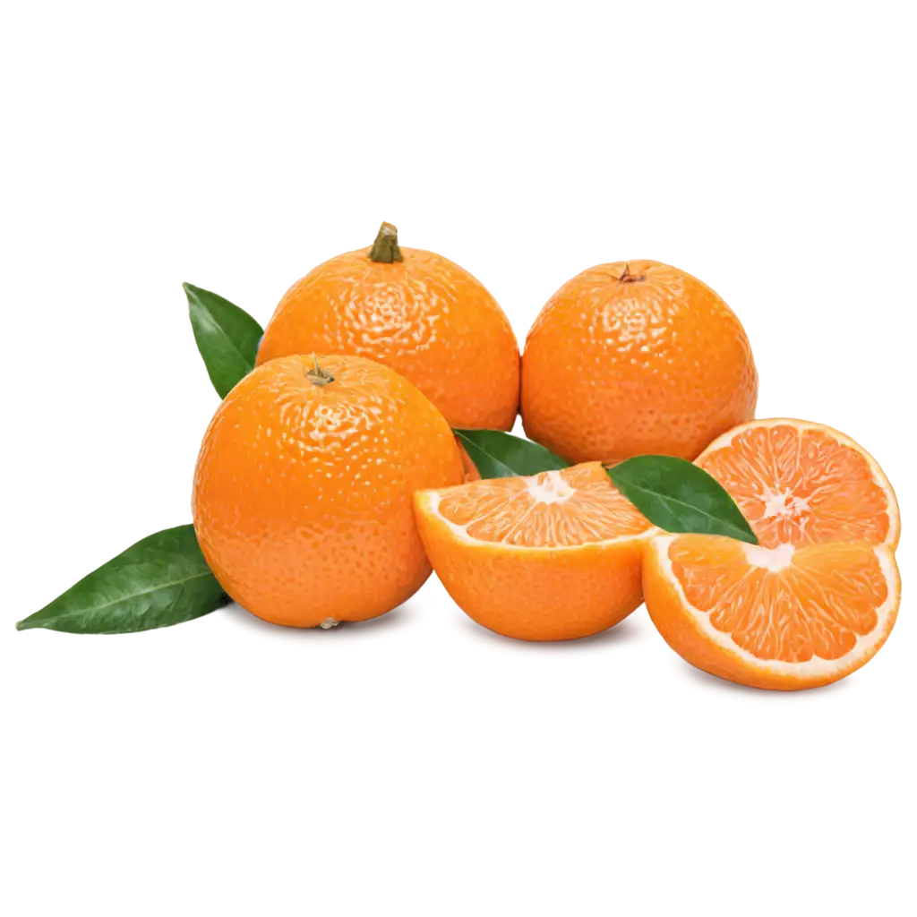 Mandarins-with-Slices-PNG-Image-High-Quality-and-Transparent-for-Versatile-Usage