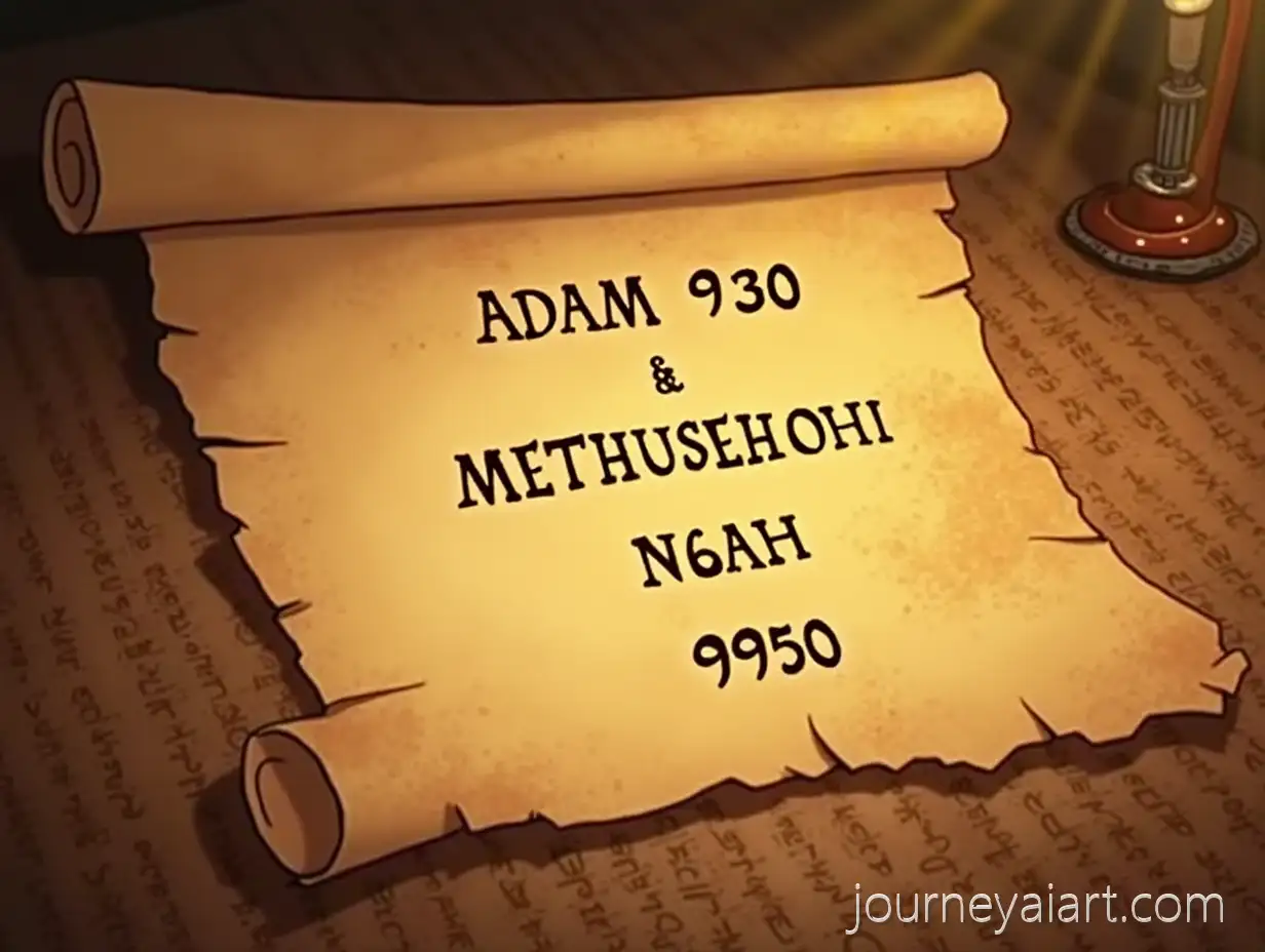 Ancient-Scroll-with-Biblical-Names-and-Ages-in-Sepia-Tone-Illustration