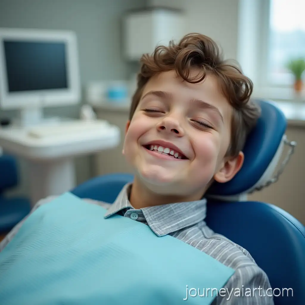 10YearOld-Boy-Relaxing-in-Dental-ChairDental-visit-boy-smile-with-Defocused-Dental-Office-Background