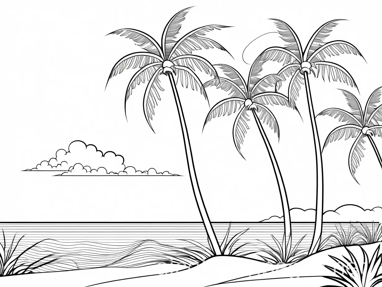 Palm-Trees-Bending-in-a-Storm-A-Fun-and-Easy-Coloring-Page-for-Kids