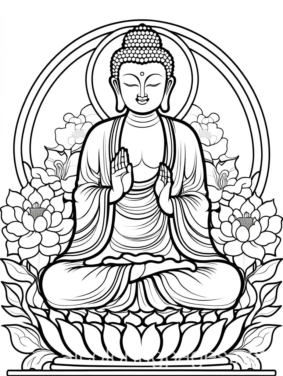 Buddha-Flowers-Coloring-Page-for-Kids