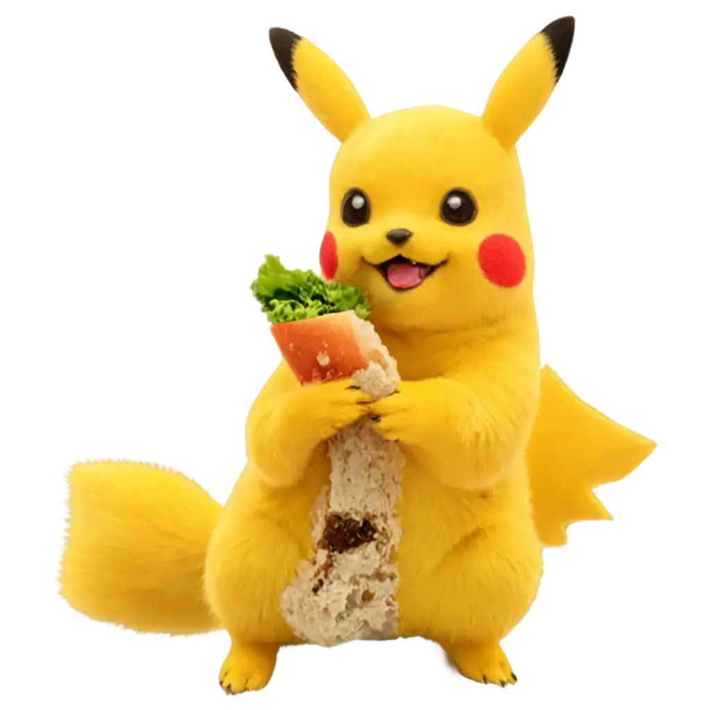 PNG-Image-Creation-Pikachu-Eating-Scene-for-AI-Art-Prompt