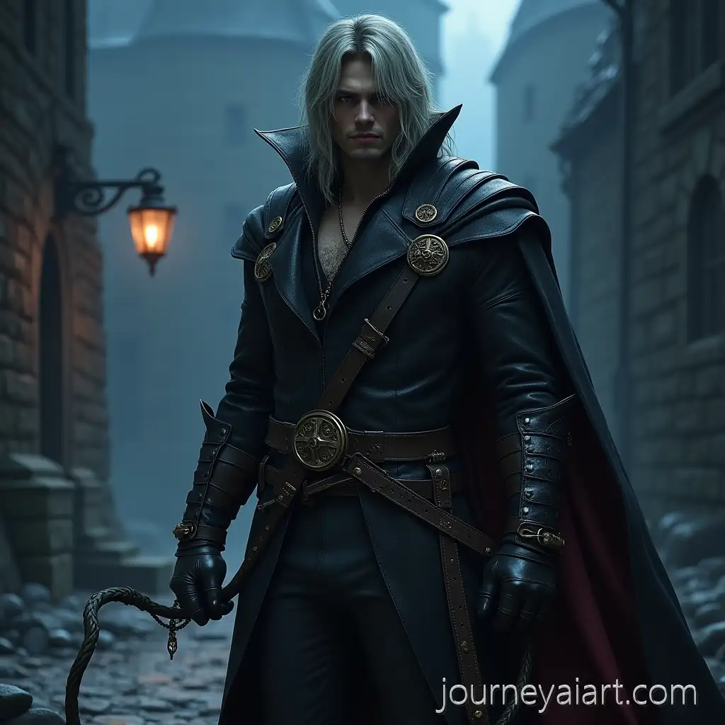 Belmont-Vampire-Hunter-in-Gothic-Castle-Nightscape