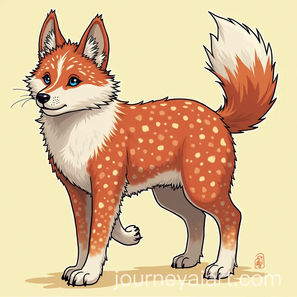 Ukiyoe-Inspired-Furry-Hybrid-Character-Art