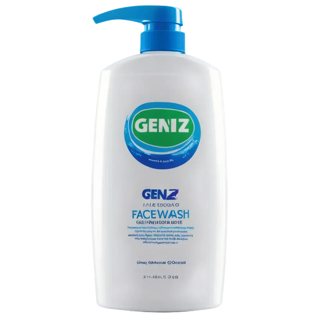 Facewash bottle brand name Genz