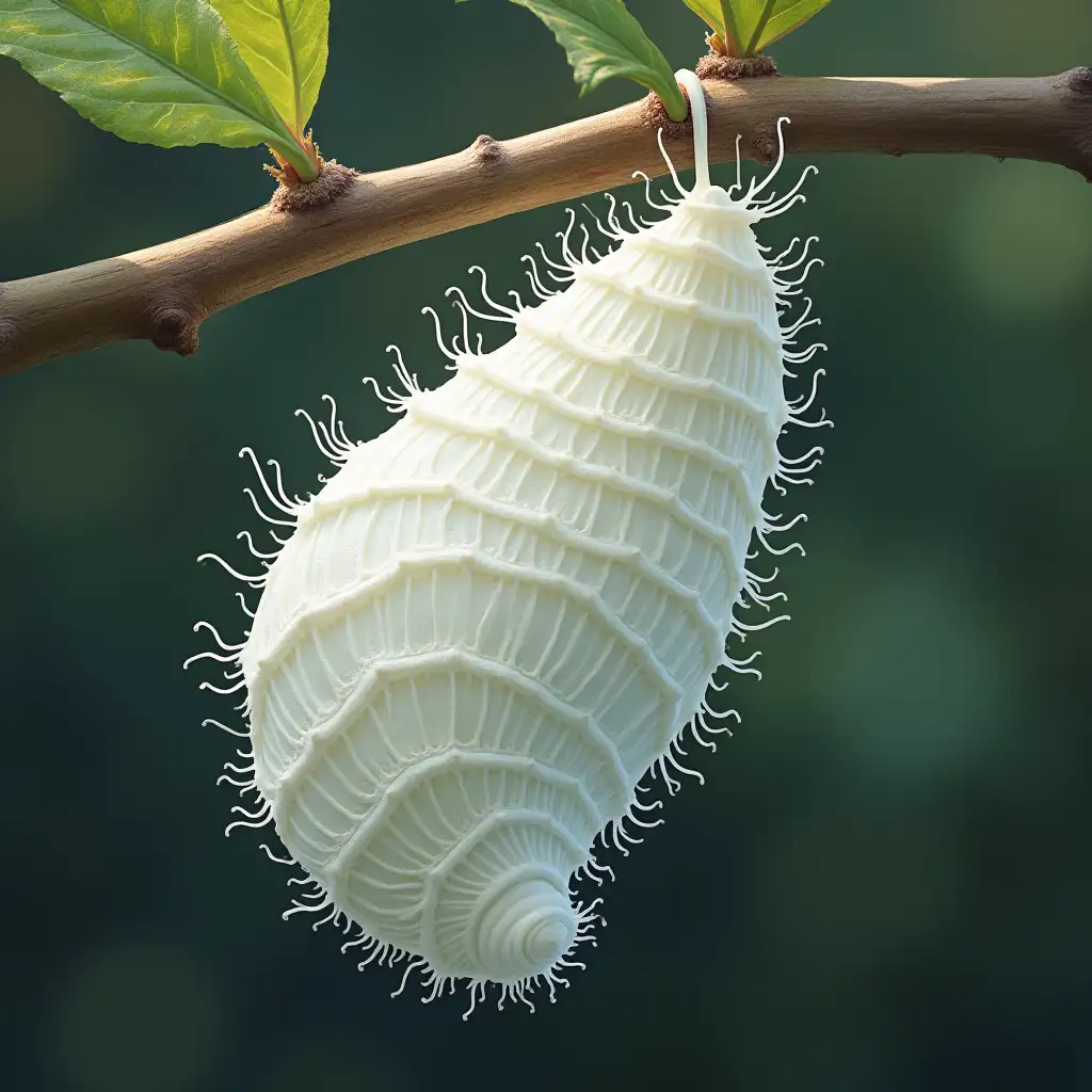 Intricate-Sticky-Butterfly-Cocoon-with-WebLike-Texture