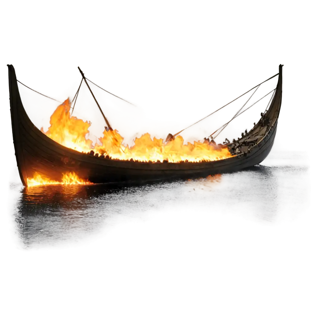 viking ship burning