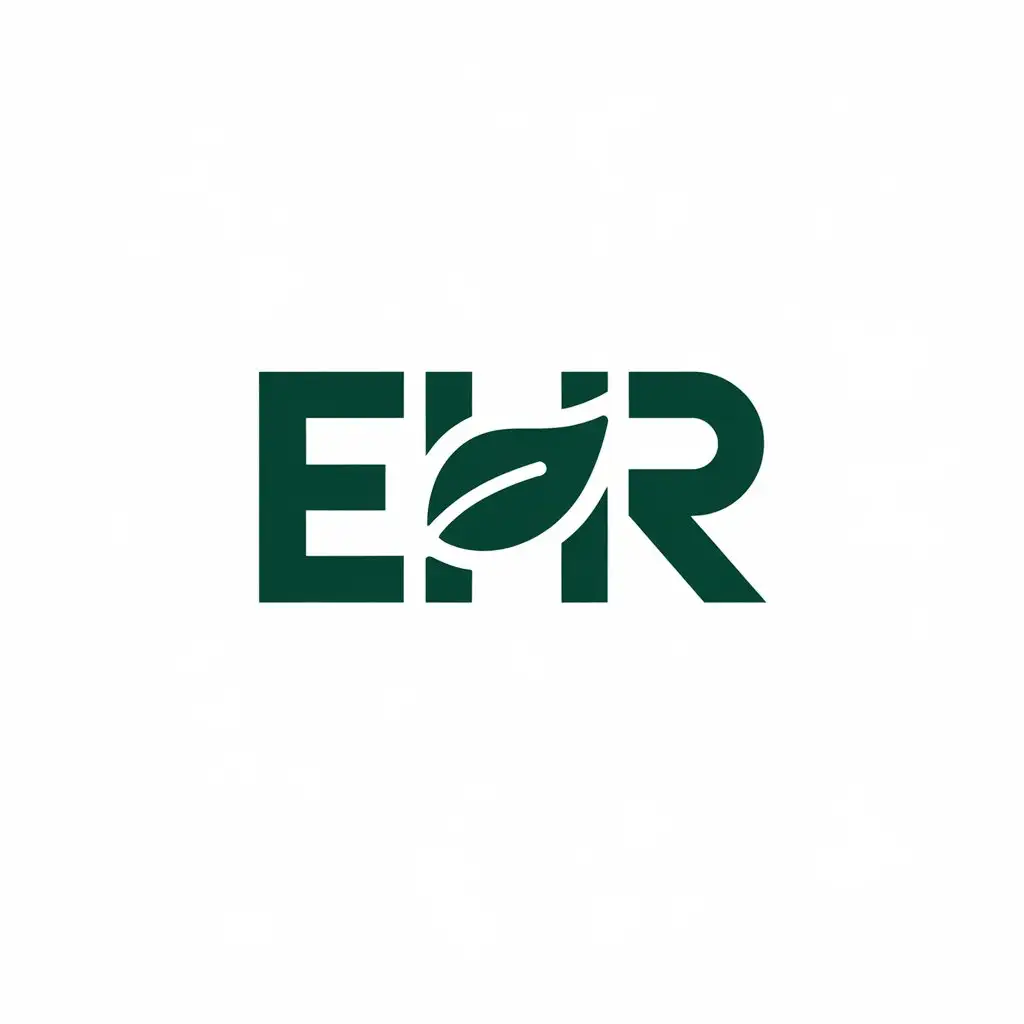 LOGO Design for EHR Modern Minimalism with Leaf Iconography in E