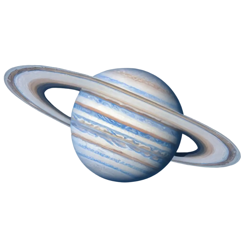 Blue-Jupiter-with-Rings-in-High-Detail-PNG-Image-Stunning-Clarity-and-Visual-Appeal