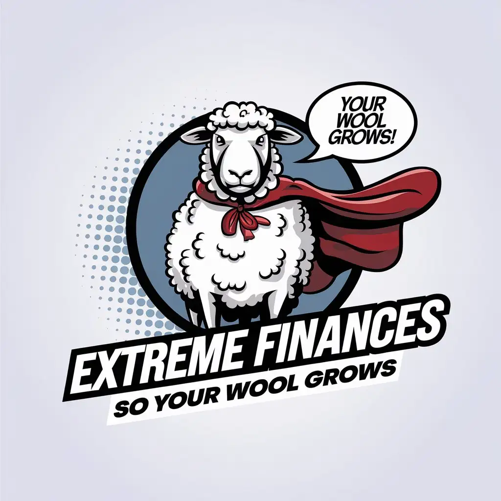 Logo-Design-for-Extreme-Finances-Fun-and-Minimalistic-Sheep-Superhero-Theme