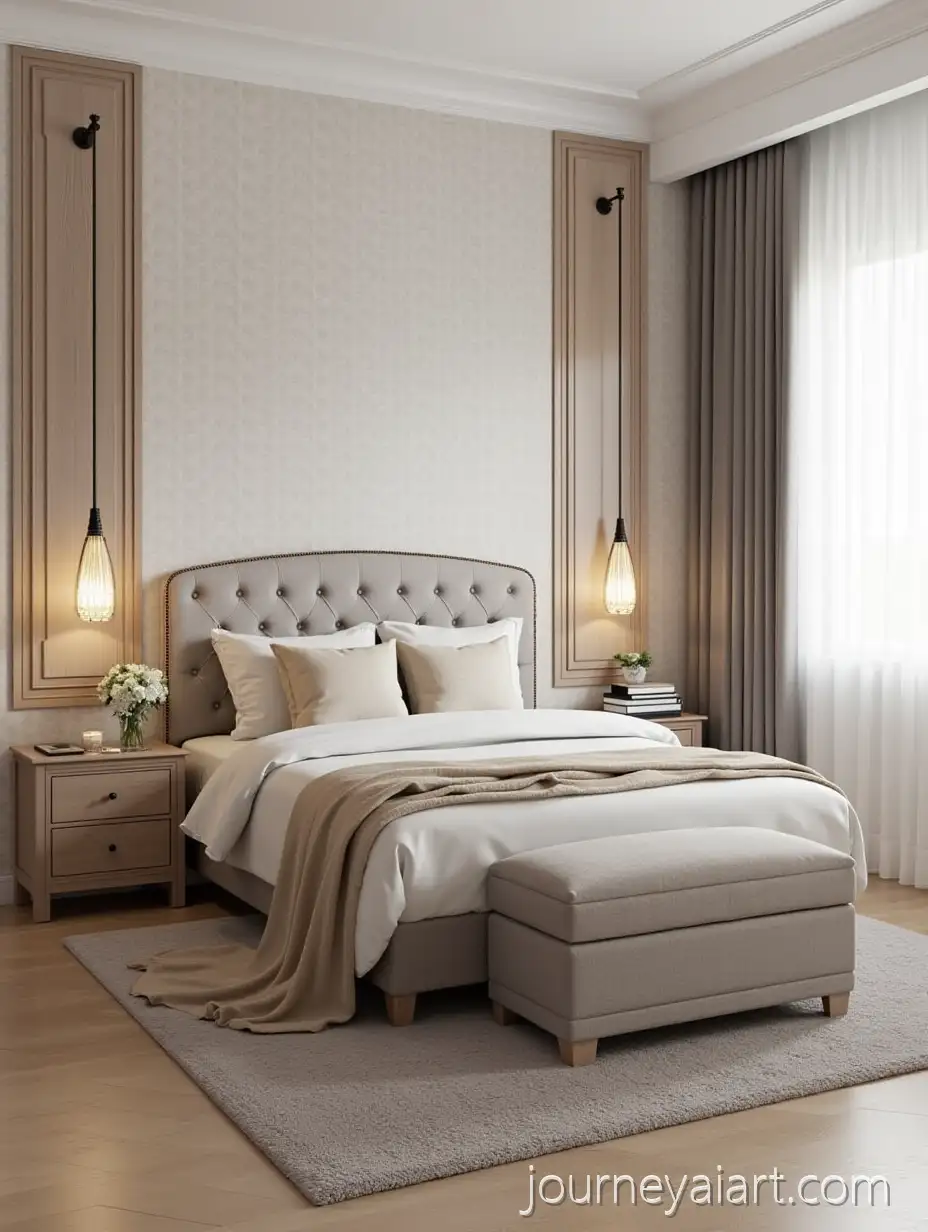 Modern-Classic-Bedroom-with-Vanity-Table-and-Elegant-Wallpaper-Design