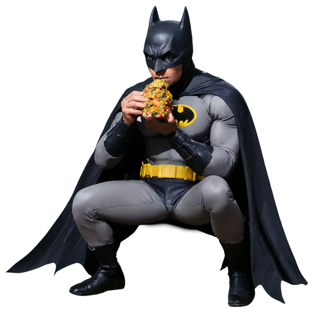 Batman-Eating-A-Unique-PNG-Image-for-Creative-Projects