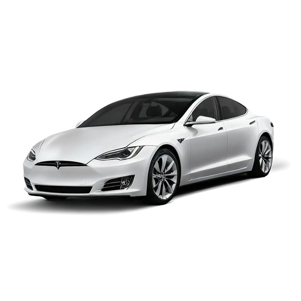 Tesla-Electric-Car-Front-View-in-White-Color-HighQuality-PNG-Image