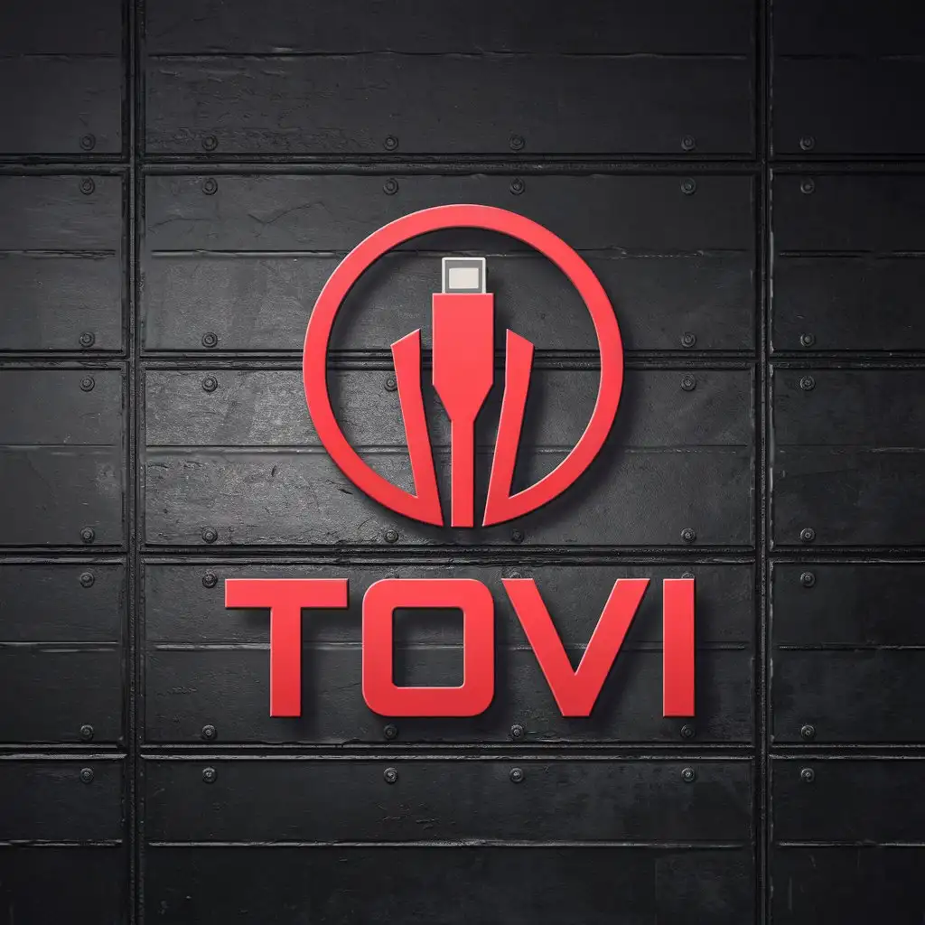 LOGO Design for ToVi Red and Black Modern TechInspired Audio Video HDMI Extender Brand