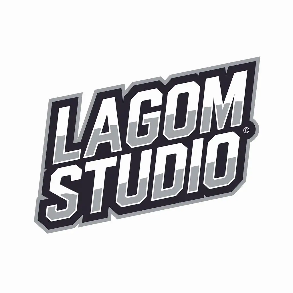 LOGO Design for Lagom Studio TextBased Vector Logo for Sports Broadcasting Company