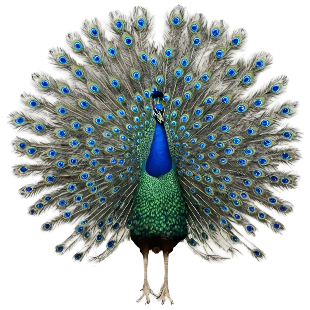 Exquisite-PNG-Image-of-a-Beautiful-Peacock-with-Expanded-Feathers