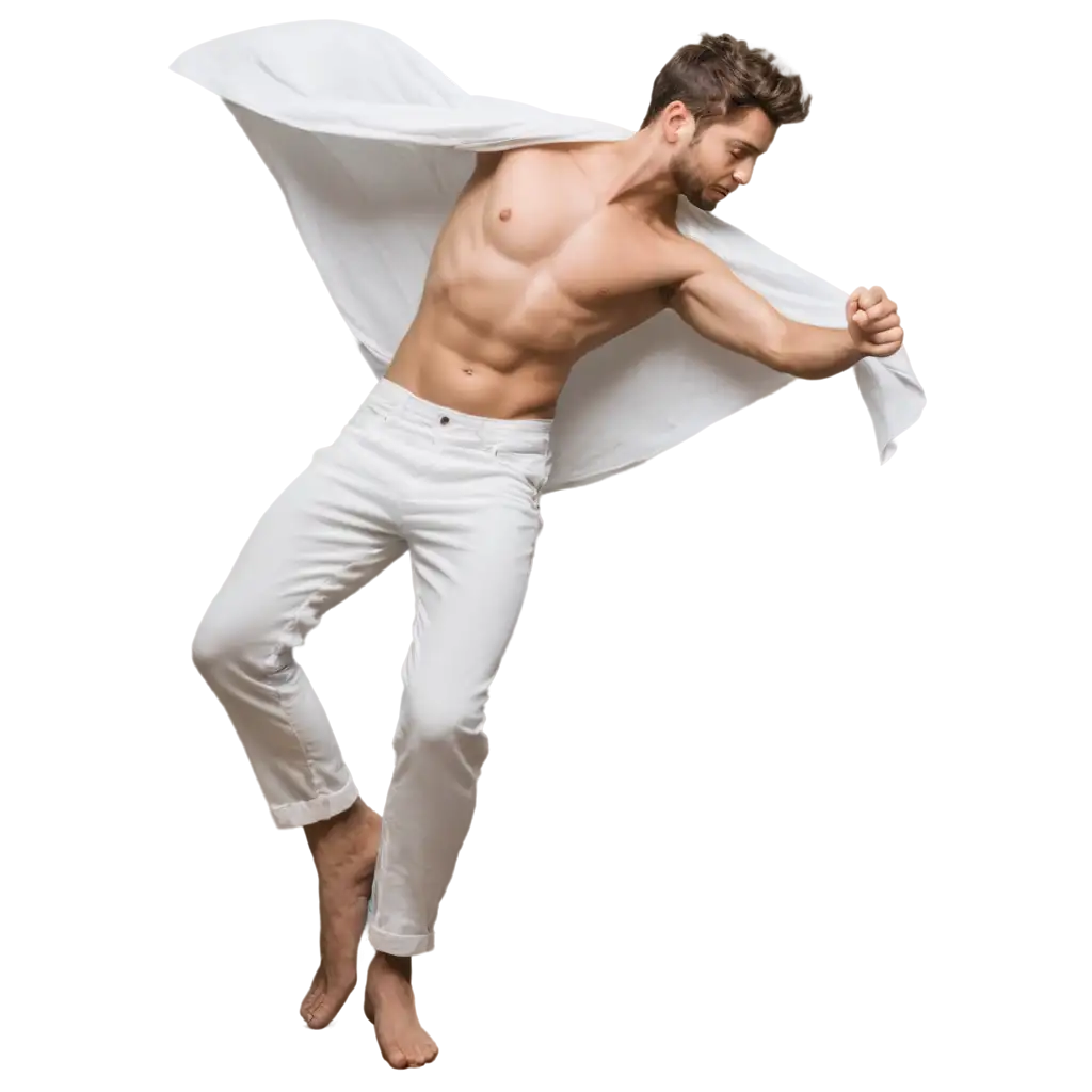 Realism-4K-PNG-Image-of-a-Man-Dancing-with-Unfolding-White-Cloth-Capturing-Dynamic-Movement-and-Elegance