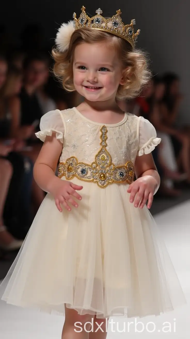 Baby-Model-in-Princess-Esmeralda-Disney-Outfit-on-Paris-Collection-Runway