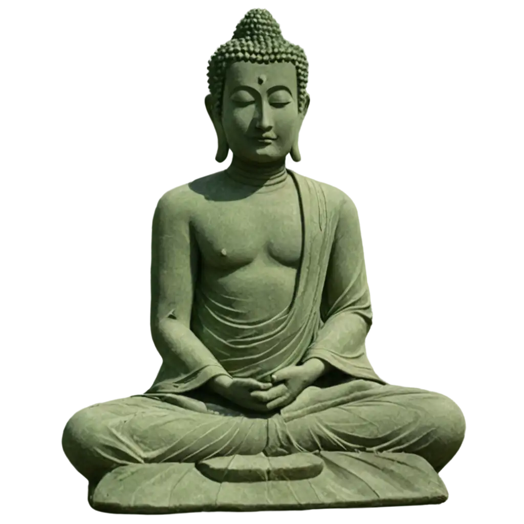 PNG-Image-of-Buddha-Sidarta-Gautama-in-a-Tranquil-Green-Zen-Environment