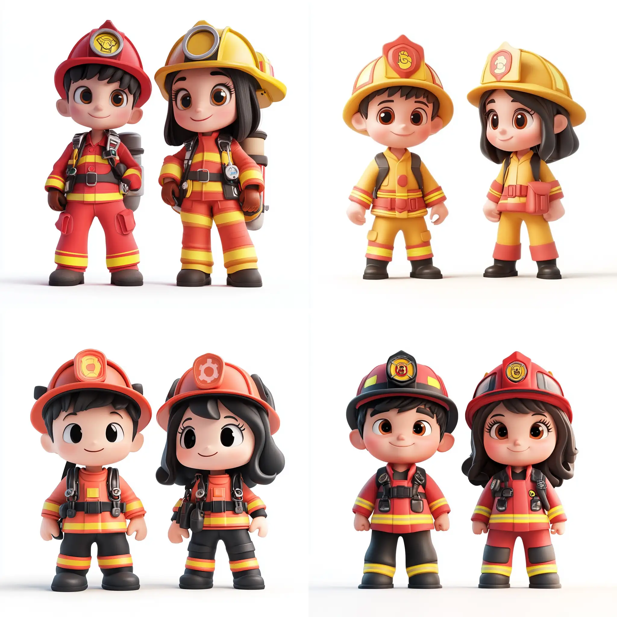 Adorable-3D-DisneyStyle-Firefighter-Characters