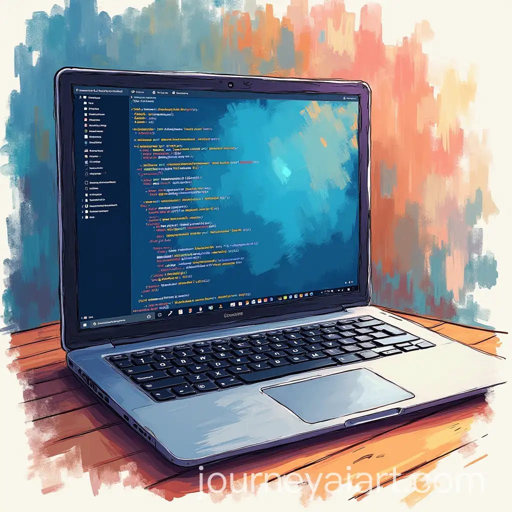 Programmer-Using-Coding-App-on-Laptop-in-PostImpressionist-Style