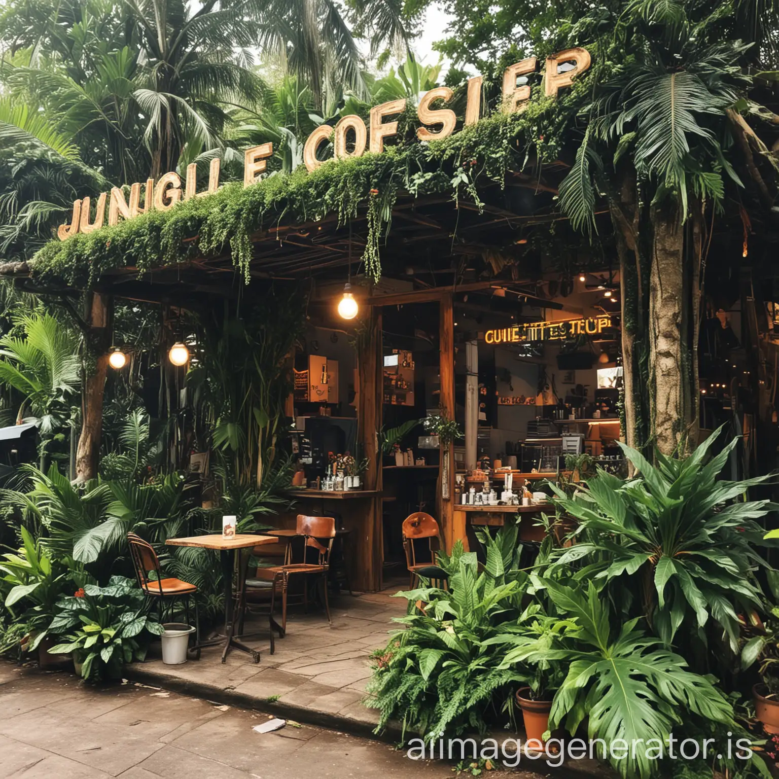 jungle coffee shop