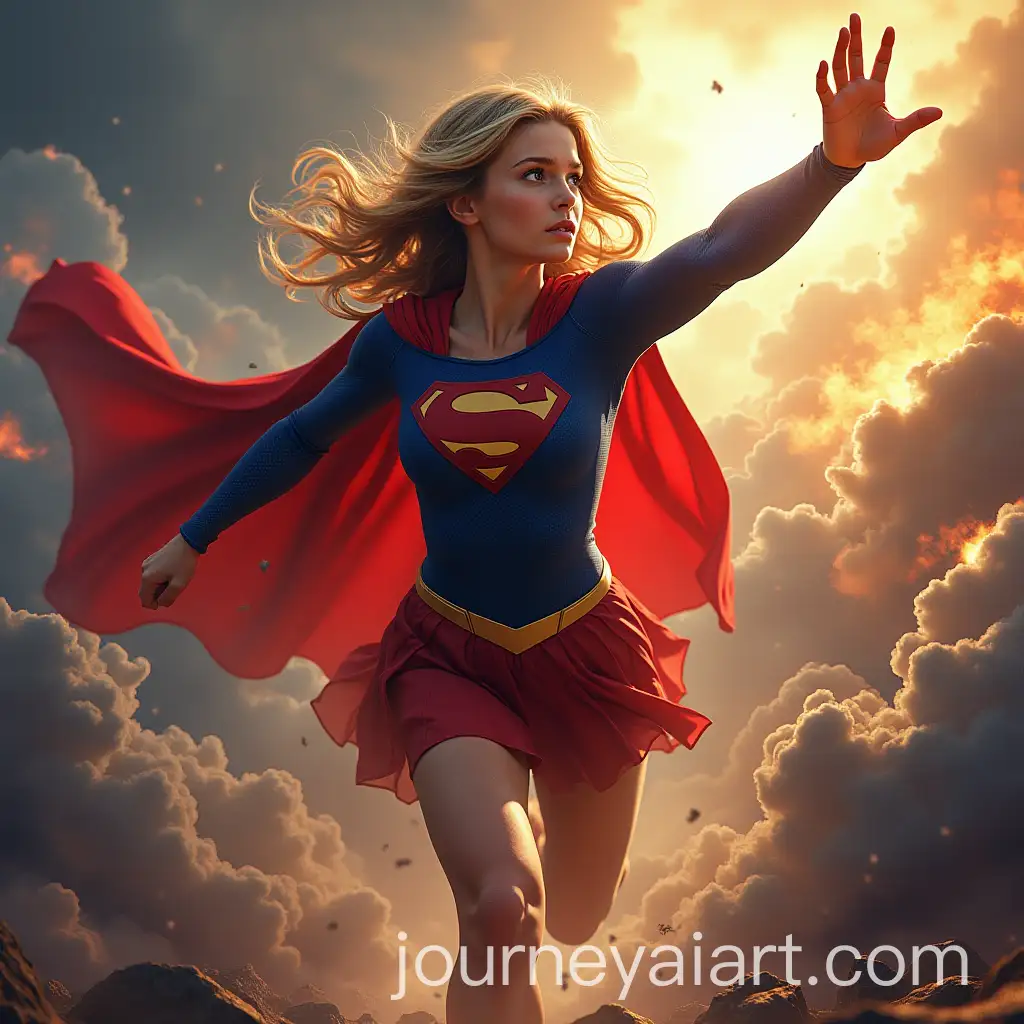 Supergirl-in-Peril-During-Intense-Battle-with-Enemy