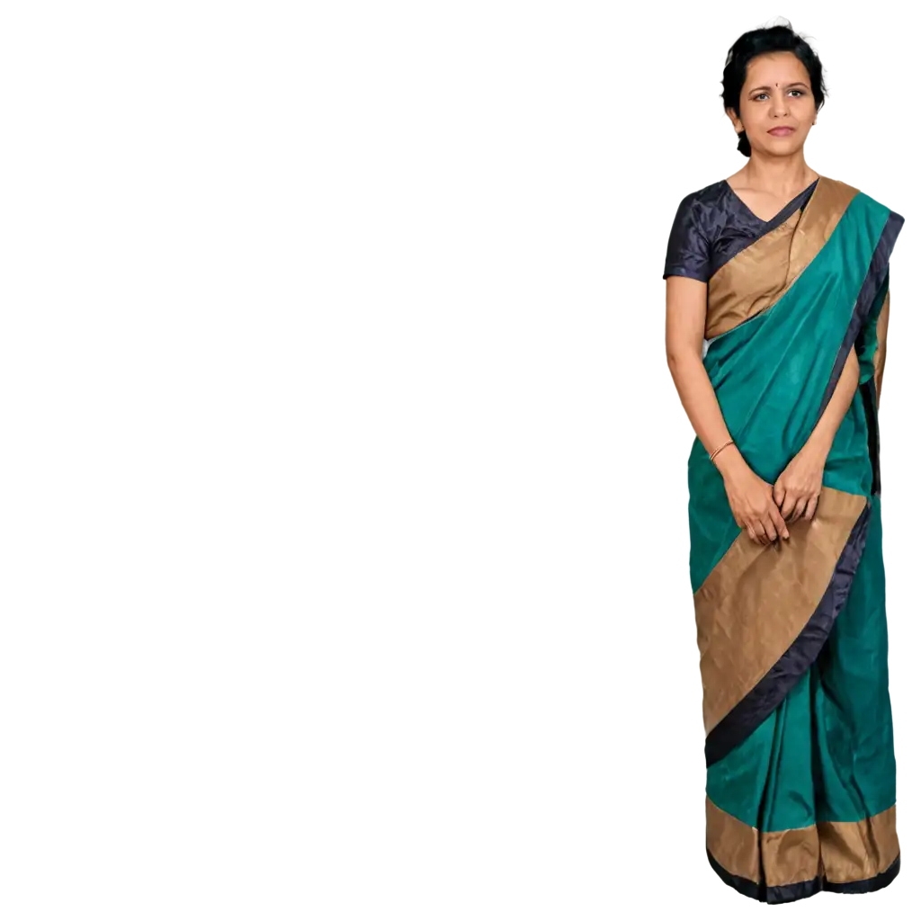 HighQuality-PNG-Image-of-a-45YearOld-Indian-Woman-Wearing-Different-Sarees