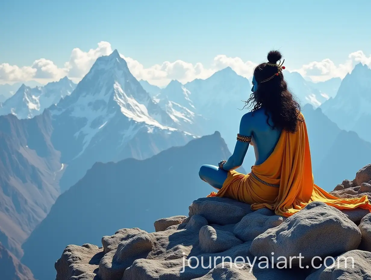 Lord-Shiva-Meditating-on-the-Himalayas-at-Sunrise
