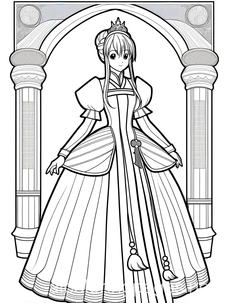 Hikaru-Shindo-as-a-Princess-Coloring-Page-for-Kids