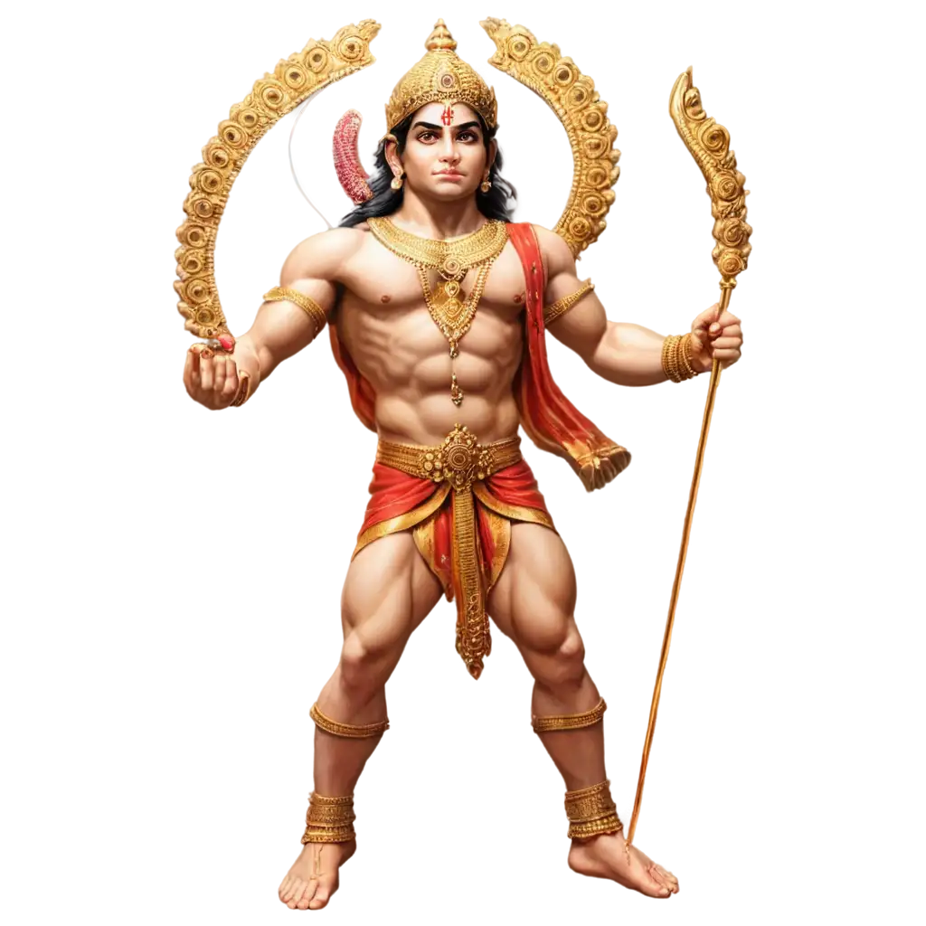 Lord-Hanuman-in-a-Divine-and-Powerful-Stance-PNG-Image-for-Inspirational-Use