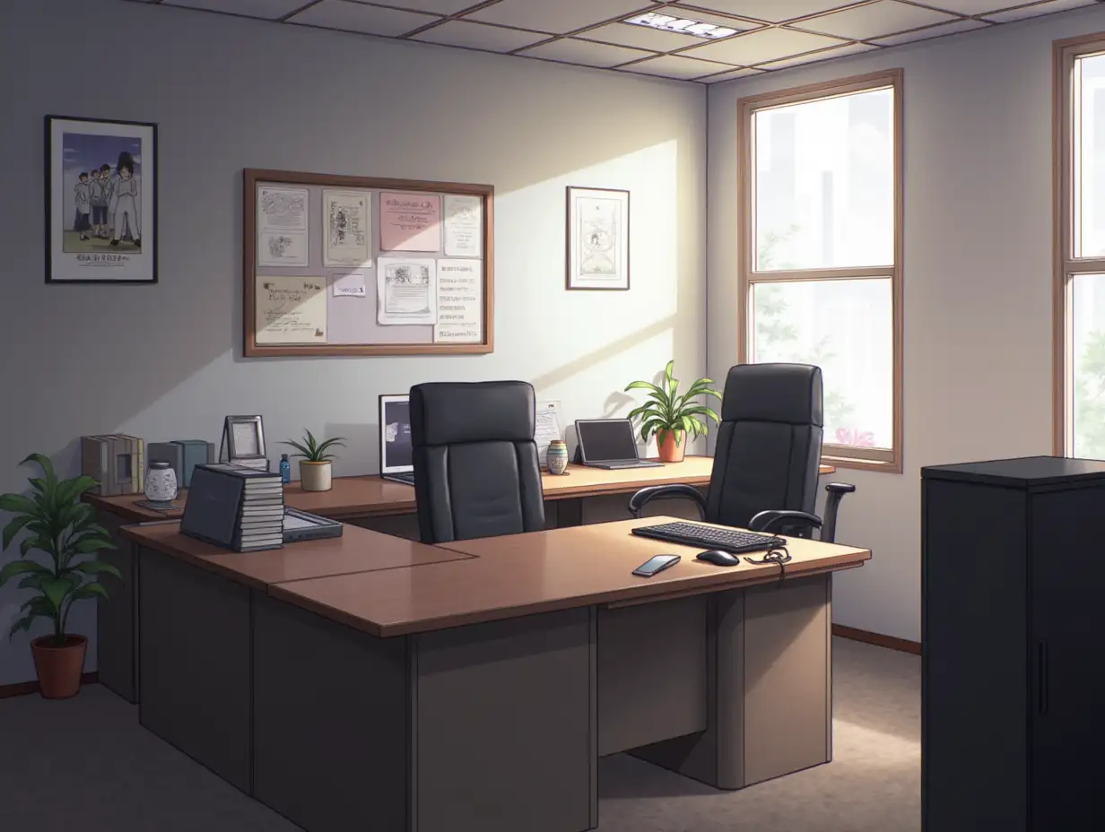 anime office room