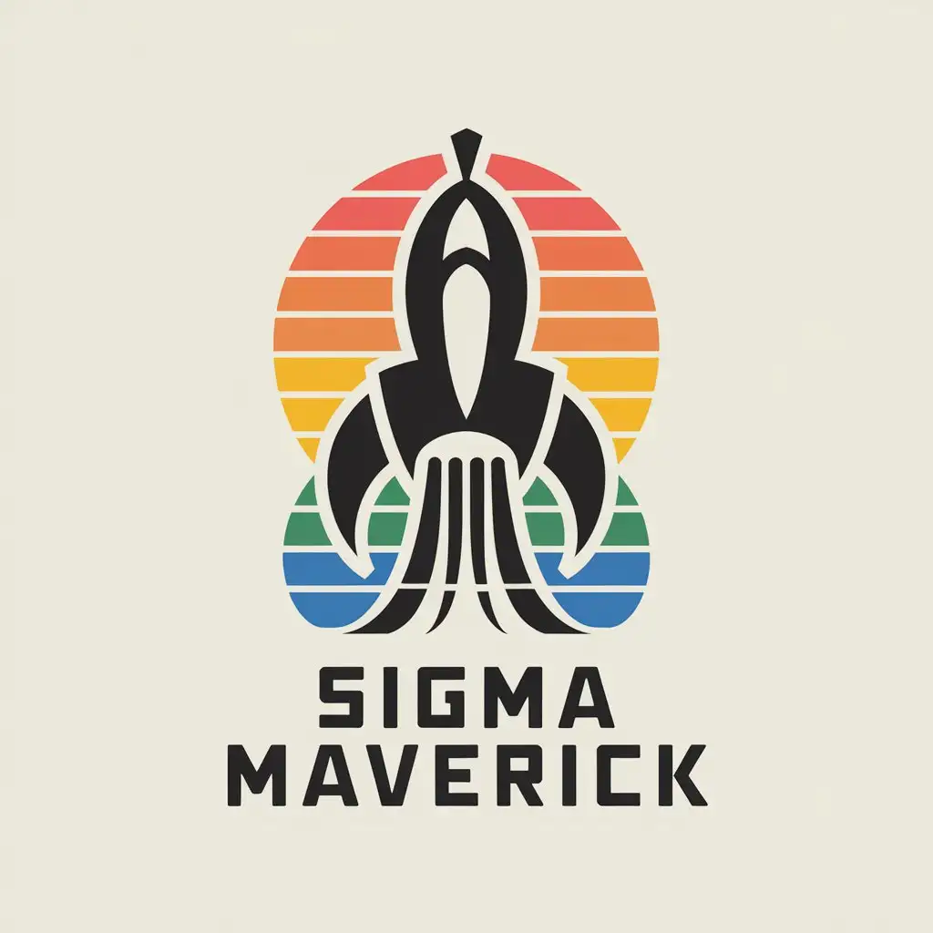 LOGO Design for Sigma Maverick RetroFuturistic Logical Rebellious Theme with Clear Background