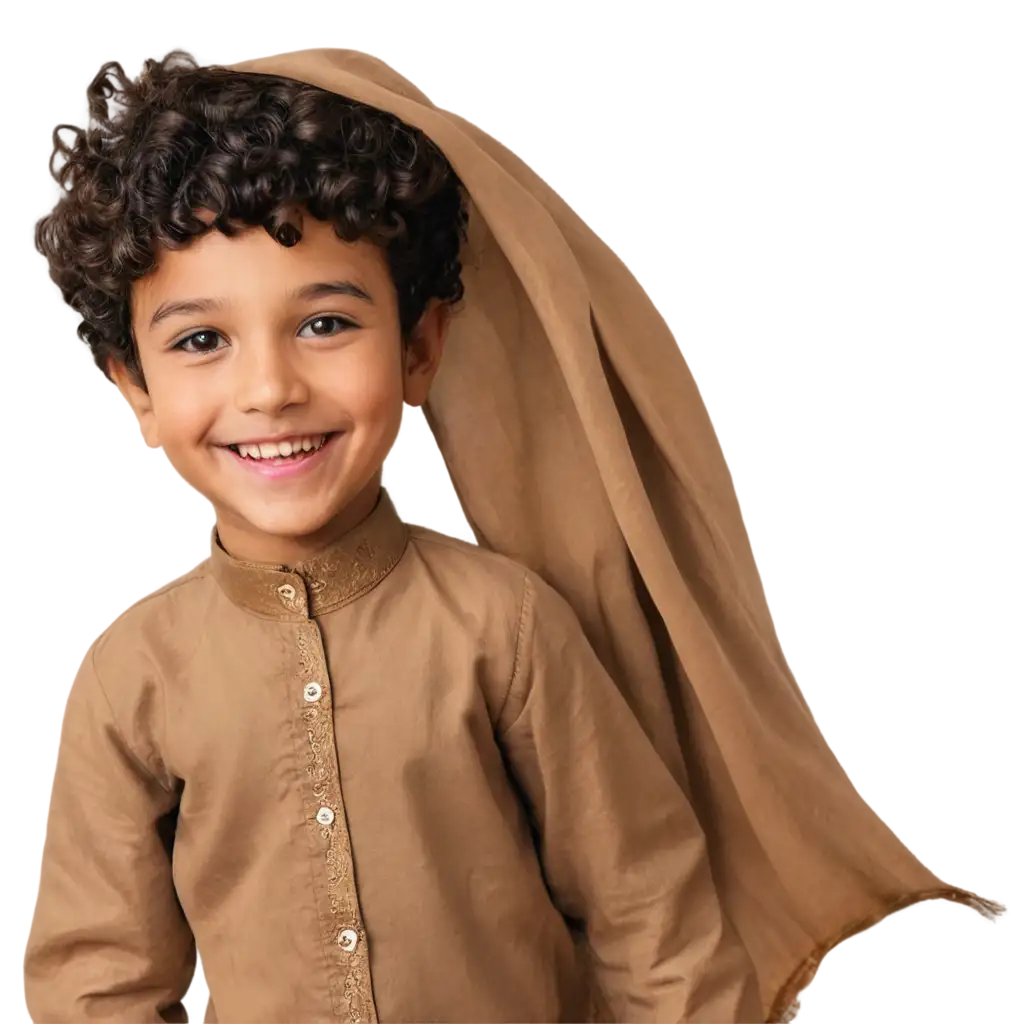 Smiling-Arabic-Boy-in-Traditional-Clothes-Engaging-PNG-Image-for-Child-Storybooks