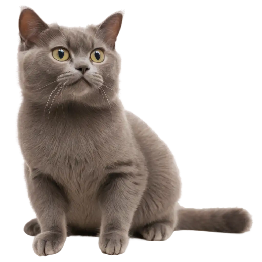 Graceful-Gray-Cat-PNG-Image-Enhance-Your-Design-with-Clarity-and-Quality