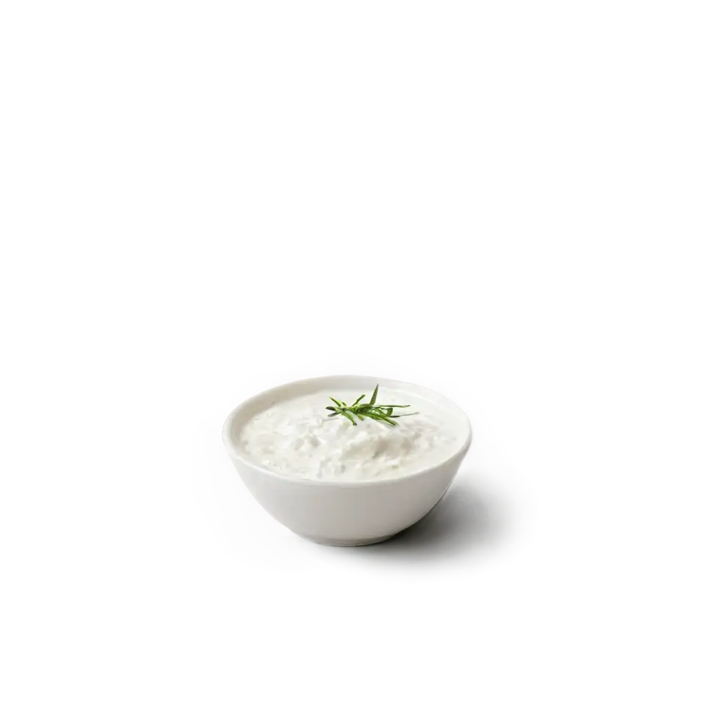 Yogurt-with-Proven-Herbs-in-a-White-Plate-HighQuality-PNG-Image-for-Culinary-and-Health-Applications