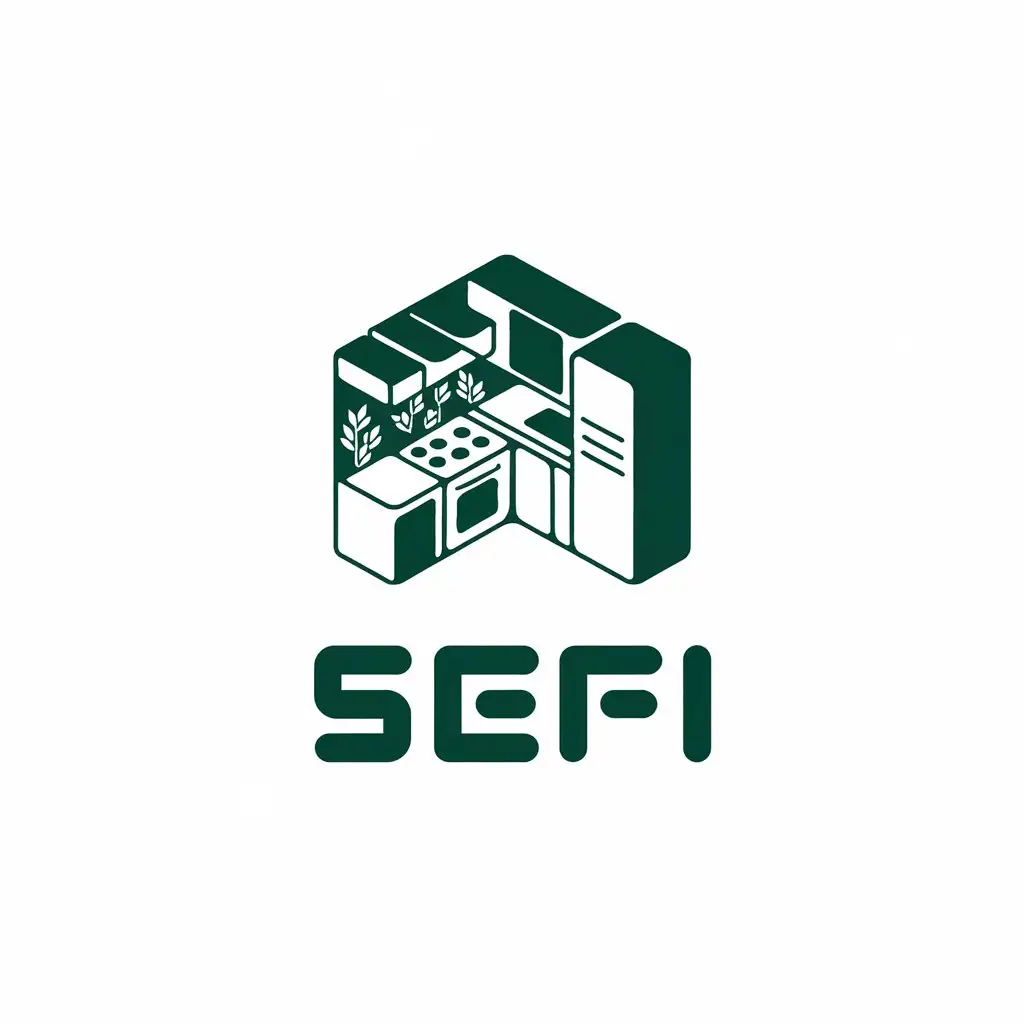 LOGO-Design-for-SEFI-3D-Kitchen-Set-Symbol-in-Moderate-Style