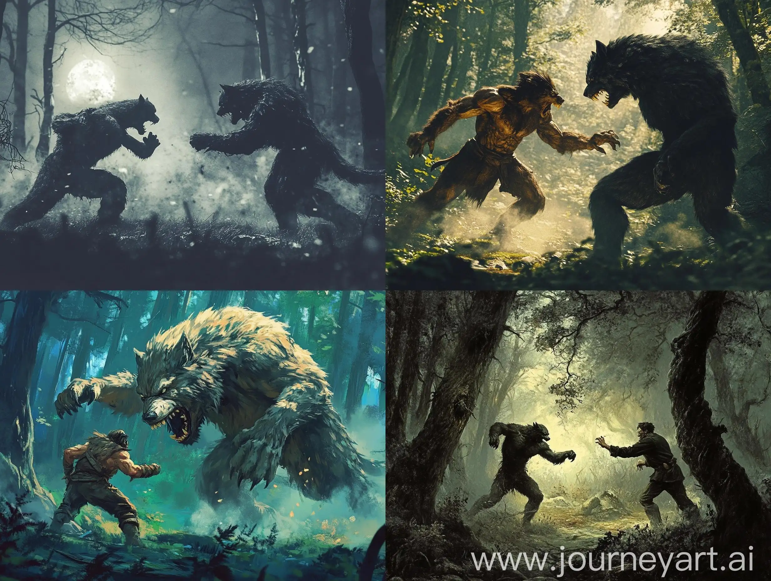 Werewolf-Fighting-Bandit-in-Enchanted-Forest