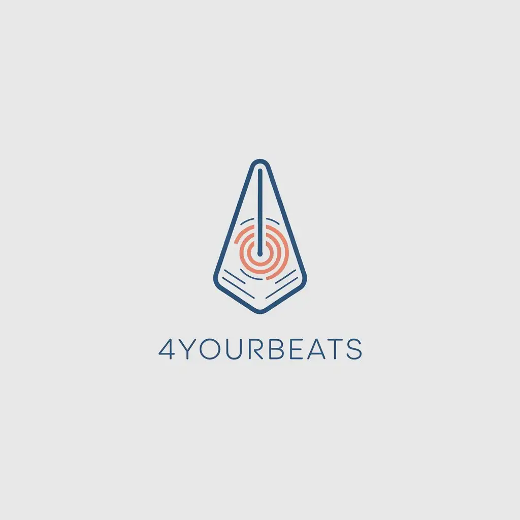 Modern Minimalist Logo for 4yourbeats App Enhancing Musical Precision