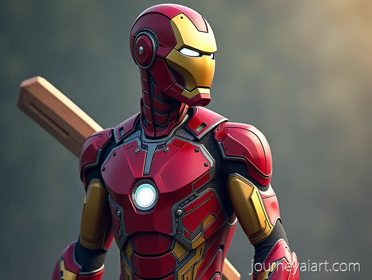Futuristic-Warrior-in-Iron-Man-Suit-HoldingKl-Rahul-Iron-Man-Cricket-Cricket-Bat