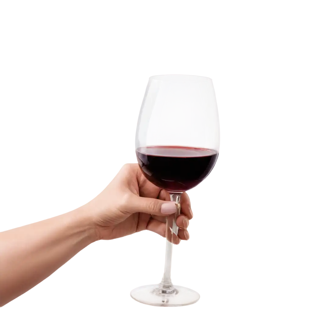 Glass-of-Red-Wine-in-a-Womans-Hands-PNG-HighQuality-Image-for-Diverse-Uses