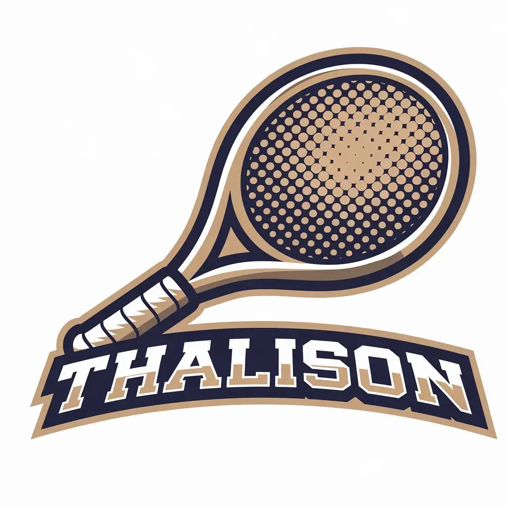 LOGO Design for Thalison Beach Tennis Racket with Modern Sports Fitness Theme