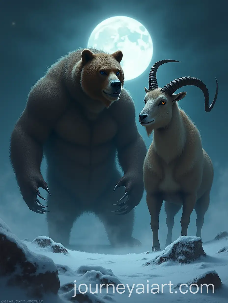 Bear-Titan-and-Goat-Titan-in-a-Frozen-Tundra-Showdown