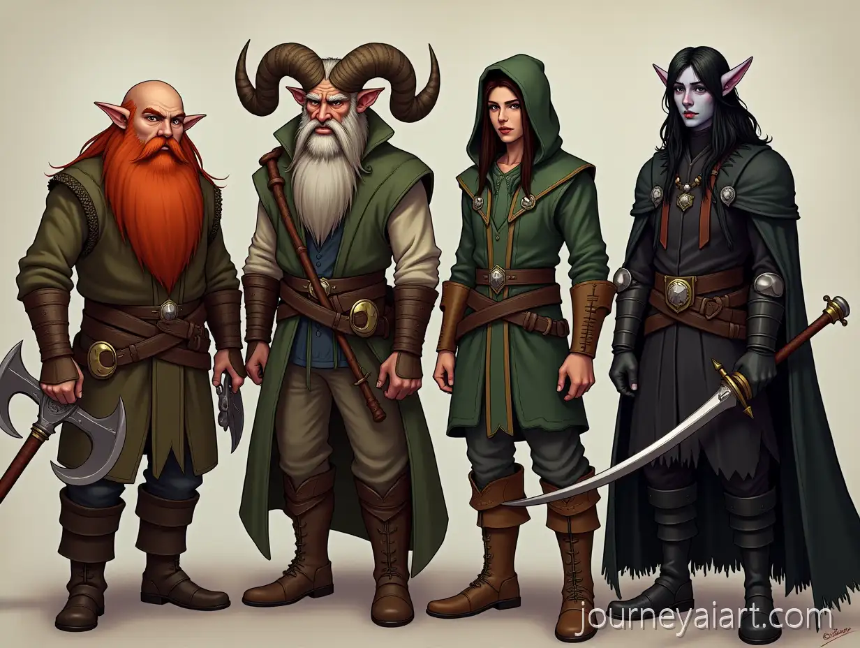 Adventuring-Party-of-Fantasy-Heroes-in-a-DnD-Forest-Setting